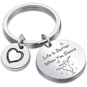 Dancer Keyring Dancing Girls Jewelry Dance Teacher Gift Dance Teacher Jewelry Granddaughter Keychain