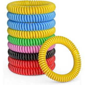 25 Pack Mosquito Repellent Bracelets for Adults & Kids, DEET-Free Bands, Individually Wrapped Repellent Wristbands