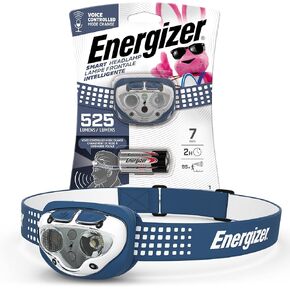 Energizer Smart Voice Activated LED Headlamp Flashlight, 550 Lumen, IPX4 Water Resistant, 1 Meter Drop Tested Headlamp