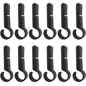 Helmet Headlamp Clips Alamic Helmet Clips Hooks for Headlamp Hardhat Headlamp Clips Headlight Hooks - 12 Pack