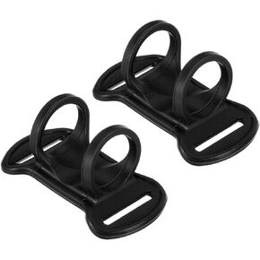 PATIKIL Headlamp Flashlight Holder, 2 Pcs Silicone Soft High Elastic Hands-Free Head Lamp Stand Replacement for Flashlight Outside Camping Riding, Black