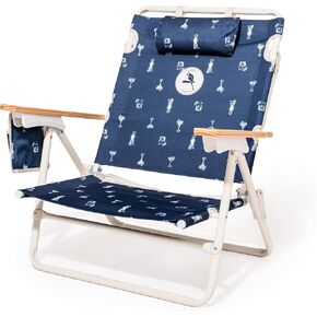 Margaritaville Business & Pleasure Co Manana Chair - Backpack Beach Chair, Lay Flat Reclining, Lightweight & Portable, Insulated Cooler Pocket, Continental Drifter Marg