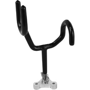 Attwood 5062-3 25-Degree Sure Grip Steel Rod Holder with Mounting Base and 4-Inch Stem, Black Finish