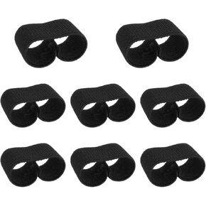 8PCS Elastic Belt Retainers Backpack Sling Retainers for 1.5" Wide Belts/Straps Backpack Strap Keeper (Black)