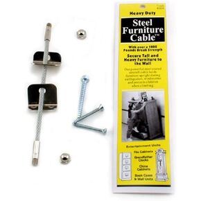 Quakehold! 2830 Furniture Cable Silver, 7 Inch
