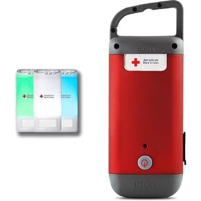 Eton - American Red Cross LED Flashlight Pack of 2, Clipray Crank-Powered Flashlight & Charger Pack of 2 in Kuwait