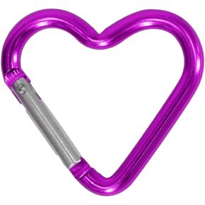 Lightweight Heart Shaped Keychain Clips Heavy Duty Carabiner Aluminum Alloy Carabiner Clip Spring Snap Hook Holder Portable Spring Snap Hook Durable Carabiner