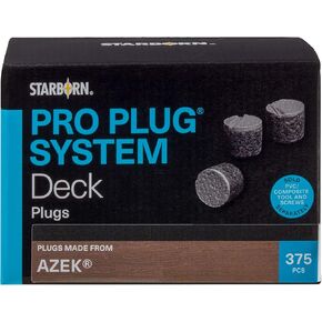 Pro Plug PVC Plugs for Azek Weathered Teak Decking, 375 Plugs for 100 sq ft