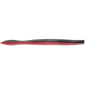 Daiwa Plastic Worms Yamamoto Neko Fatworm 5", Red Shad (Black & Red) - NF-5-900