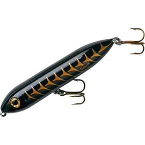 Heddon Super Spook Topwater Fishing Lure for Saltwater and Freshwater, Black Shore Shad , (1/2 oz)