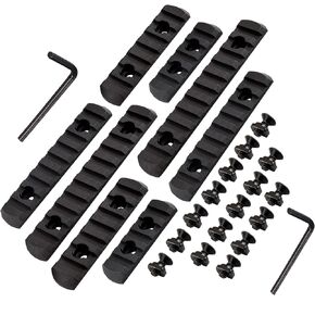 8 Pack Picatinny Rail Polymer Picatinny Rail Single Picatinny Rail 5 7 9 11 Slots Black