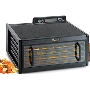 Excalibur 3548CDB Electric Food Dehydrator Features Adjustable Thermostat and Digital 48-Hour Timer Faster and Efficient Drying, 5-Tray, Black