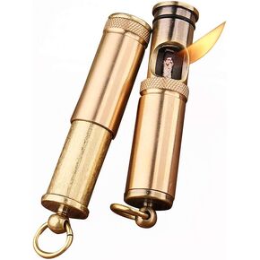 Vintage Lighter Wheel Kerosene Lighter Trench Copper Old Fashioned Petrol Oil Brass Fire Starter