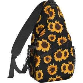 Women Hummingbird Pink Flowers Crossbody Sling Backpack for Men