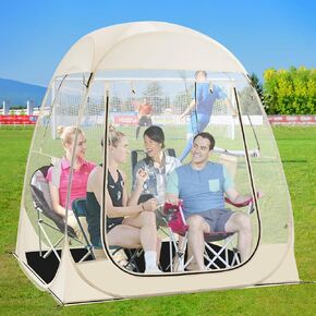 Sports Tent Instant Pop Up Tent Shelter with Sealed Floor Sun Shelter Clear Bubble Tent Sports Weatherproof Tent for Outdoor Watching Sport Events,Camping,Fishing (2~4Person)