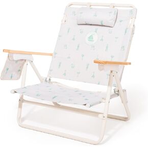 Margaritaville Business & Pleasure Co Manana Chair - Backpack Beach Chair, Lay Flat Reclining, Lightweight & Portable, Insulated Cooler Pocket, Last Mango Green Marg