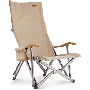 ICECO Hi1600L(Low Chair) High Back Camping Chairs for Adults, Heavy Duty Folding Chair for Outside, Portable Outdoor Chairs with Storage Bag, Hold Up 600 LBS, 10 Years Warranty (Not Adjustable)