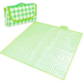Waterproof Picnic Mat, Portable Camping Mat, Beach Mat, Foldable Waterproof Sand Mat with Straps for Outdoor Camping, Parties, Hiking, Traveling, Family Concerts (Green)