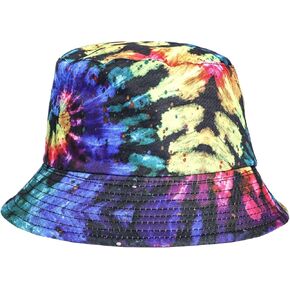 MILAKOO Unisex Canvas Cap Printed Patterns Reversible Bucket Hat for Women Breathable Packable Cap