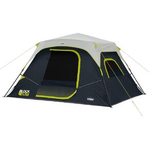 CORE Blackout Instant Cabin Tent | Pop Up Tent with Easy Setup for Family Camping | Large Portable Tent with Organization for Outdoor Camp Accessories| 6 Person & 9 Person Tent for Camping