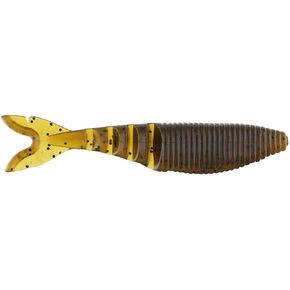 Gary Yamamoto Zako 4' Multi-Use Soft Plastic Fishing Angling Swimbait Lure Designed to Mimic Bluegill or Shad - 6 Pack, Watermelon with Copper/Orange with Red Laminate