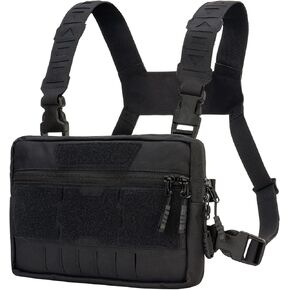 Tactical Chest Pack Recon Kit Bag Multi-Function Tool Pouch Molle Vest Pouch 500D Nylon