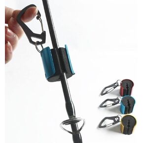 2pcs Fishing Rod Clip, Wearable Fishing Rod Holder, Portable Creek Rod Clip with Keychain Clip, Cylindrical Fishing Accessories, Fishing Rod Auxiliary Tool (Random Color)