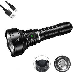 مصباح يدوي تكتيكي من Wurkkos قابل لإعادة الشحن - TD01C مصباح يدوي تكتيكي عالي اللومن SFT40 LED فائق السطوع 1800LM مع سائق منظم باك IP68 1000M أطول مدى USB C in Saudi Arabia