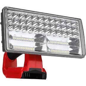 40W Cordless Flashlight for Milwaukee M18 18V Lithium-ion Battery, DTEZTECH 4200LM LED Work Light with USB Port, 9" Zinc Alloy Spotlight Use for Camping, Hiking, Job site, Indoor Outdoor Tool…