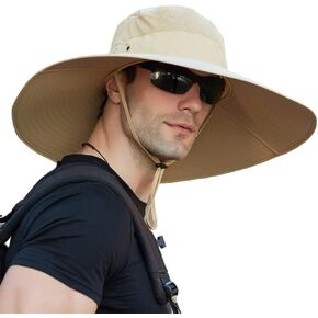 Super Wide Brim Bucket Hat UPF50+ Waterproof Sun Hat for Fishing Hiking Camping