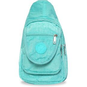 Malibu Washed Nylon Day Pack, Crossbody Bag, Travel Pack, Mint
