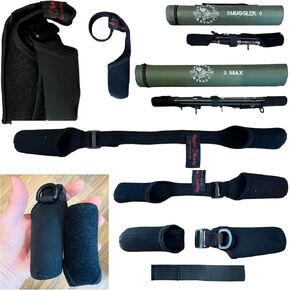 Fishing Rod Holder – Compact Super Stretch Neoprene Adjustable holder for Travel and rods transport – Anglers Save Weight and Space travelling. Just 1 2/3 oz.