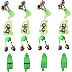 16 قطعة من مقاطع أجراس الصيد البلاستيكية إنذار لقضيب الصيد مع أجراس تنبيه مزدوجة، قضيب لضوء الصيد الليلي قابل للتثبيت in Kuwait