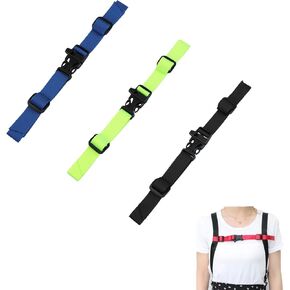 3 Pack Backpack Chest Straps with Clips Universal Adjustable Sternum Strap with Emergency Whistle Buckle for Hiking Bags Trekking Camping Climbing Outdoor Lightweight Tactical Sports