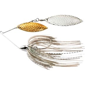 War Eagle Custom Lures Nickel Frame Hammered Double Willow Spinnerbait Mouse Skirt 1/2 oz.