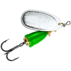 Blue Fox Classic Vibrax 00 Painted Tackle, Silver/Fluorescent Green, 7/64