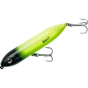 Heddon Super Spook Topwater Fishing Lure for Saltwater and Freshwater, Chartreuse/Black Head, Super Spook Jr (1/2 oz)