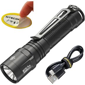 Nitecore MT2C Pro 1800 Lumen EDC Flashlight, USB-C Rechargeable, High Efficient LED, Long Runtime, Long Throw, Slim, Lightweight for Everyday Carry, Glove box or Outdoor