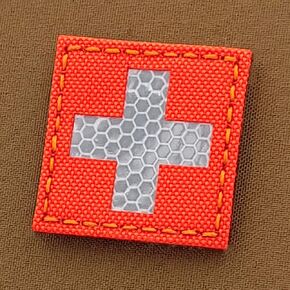 First Aid Kt Blaze Orange Reflective Fluo IFAK MED EMS Patch