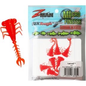 Z-Man MLA-79PK8 Larvaz 1.75" Red 8 Pack