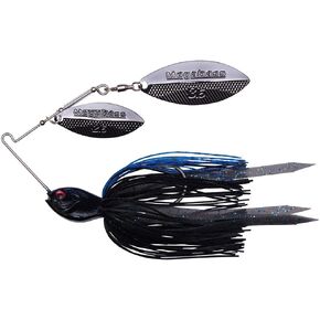 طُعم دوار من الصفصاف المزدوج من Megabass SV-3 - أسود أزرق، 1/2 أونصة