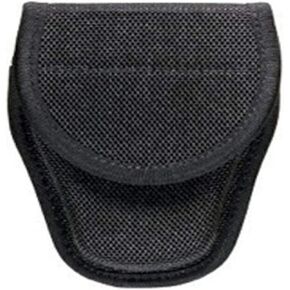 Bianchi Accumold 7300 Covered Black Handcuff Case Hook and Loop Closure (Size 2)