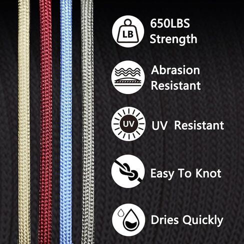 650lb Paracord/Parachute Rope– Type III Paracord Set – Contain Multicolor Paracord Spool (2-Color B) in Saudi Arabia