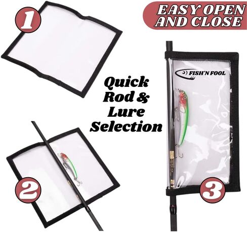 FISH'N Fool Fishing Lure Wraps, 10 Packs Lure Cover, Saltwater Resistant Fishing Gear, Fishing Hook Covers, Durable & Clear PVC Keeps Fishing Safe, Easily See Lures, Two Sizes Included, Great Value in Saudi Arabia