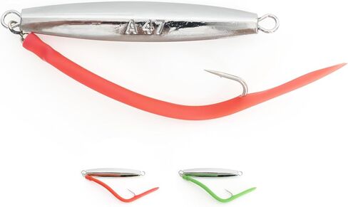BLUEWING Diamond Jigs Saltwater 1oz,2oz,3oz,4oz 1pc Fishing Jigs with Split Tube Tail and Stainless Steel Hook in Saudi Arabia