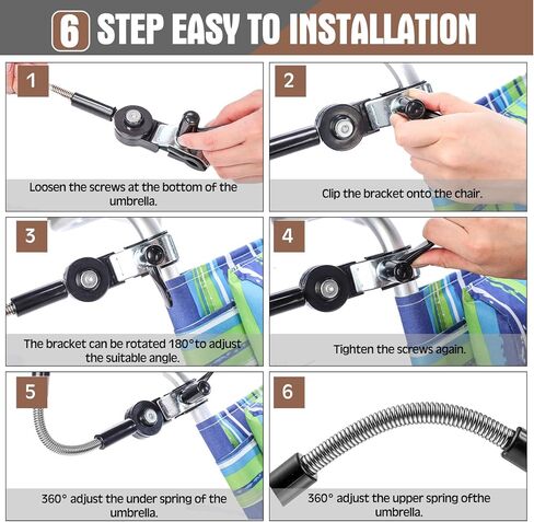 طقمان من كرسي الشاطئ مع مظلة، كرسي تخييم قابل للاستلقاء مع مسند للقدمين، مظلة كرسي قابلة للتعديل مع مشبك، عامل حماية من الشمس 50+، كرسي استرخاء شبكي قابل للطي للاستخدام في الهواء الطلق (رمادي، أبيض، أكسفورد) in Kuwait