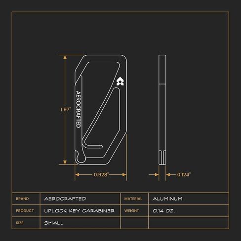 Uplock Key Carabiner - Precision Made Titanium Everyday Carry Carabiner in Saudi Arabia