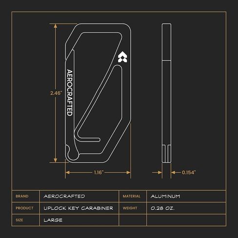 Uplock Key Carabiner - Precision Made Titanium Everyday Carry Carabiner in Saudi Arabia