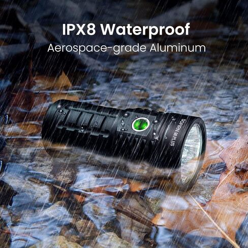 sofirn Q8 Plus Super Bright Flashlight max 16000 Lumens, Rechargeable Powerful Flashlight with High Powered 6* LED, Anduril 2 UI, Ultra-Long Runtime for Camping, Searching, Survival, Emergency in Saudi Arabia
