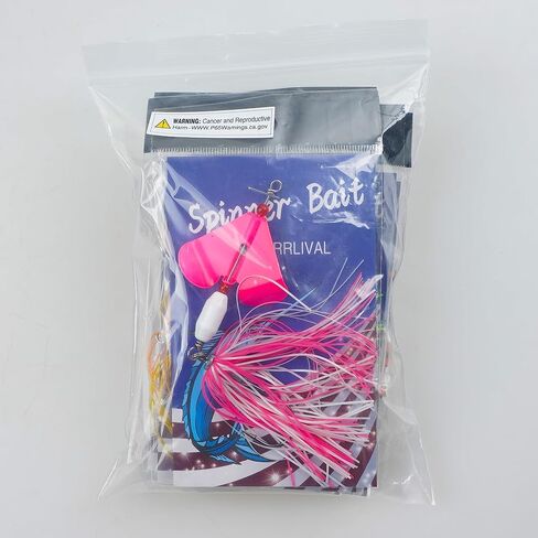 Bass Fishing Lures Kit - 6pcs Buzzbait Lures Bass Spinnerbait Fishing Lures Buzz Bait Swim Jigs Metal Spinner Baits for Bass in Saudi Arabia